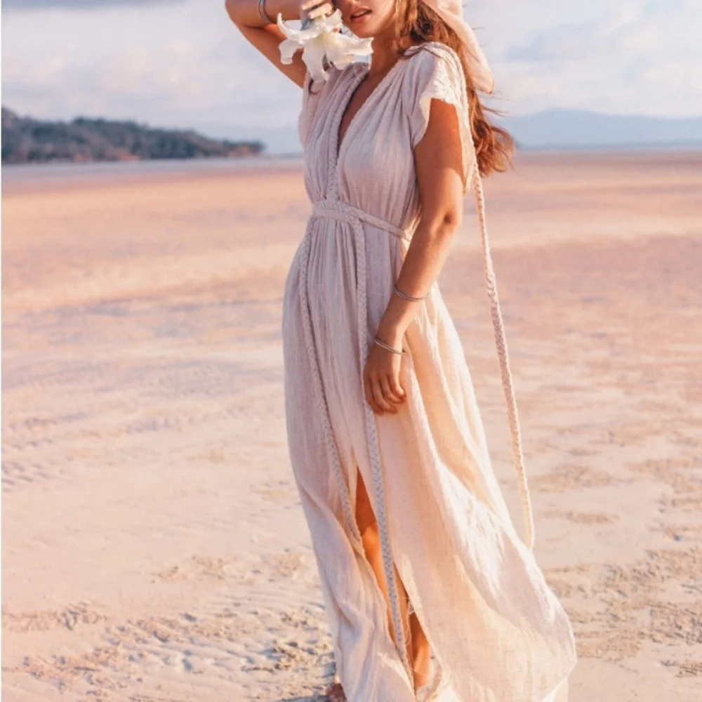 Off White Wedding Dress | Greek Goddess Boho Bridal | Multiway Dress Braided - Picture 10 of 13
